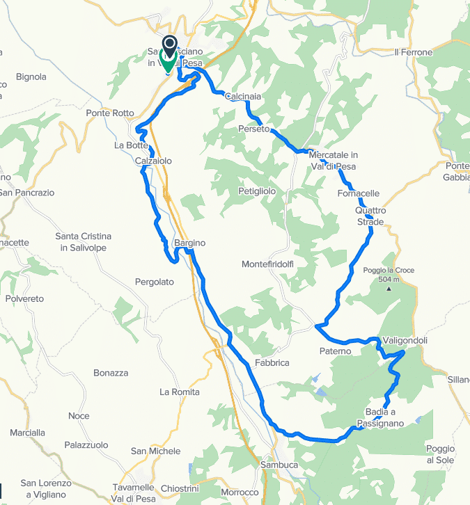 badia passignano route map