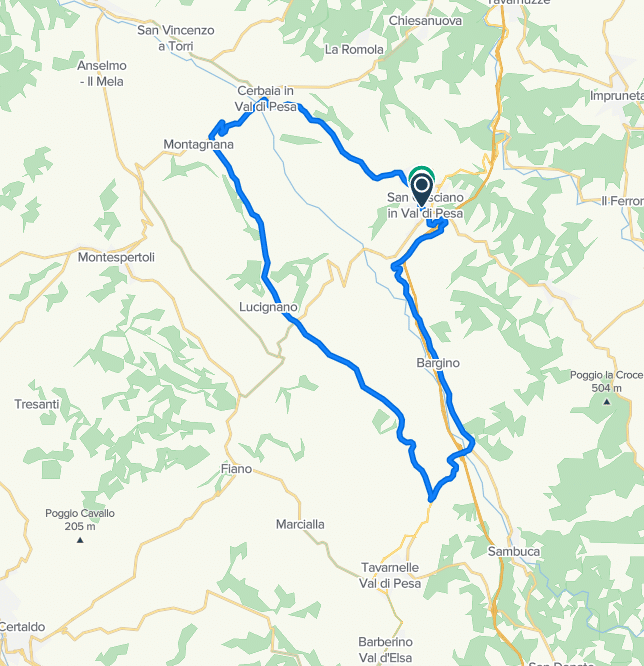 chianti bello mappa percorso